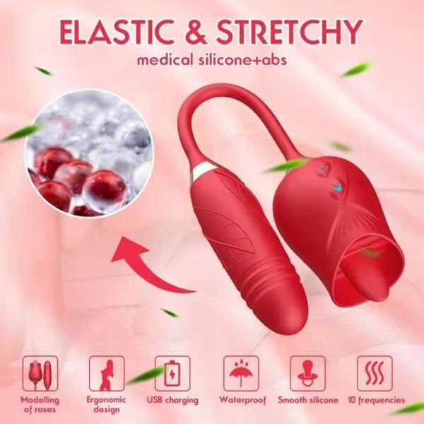 Explora el Vibrador de Rosa de Doble Función - Imagen 6