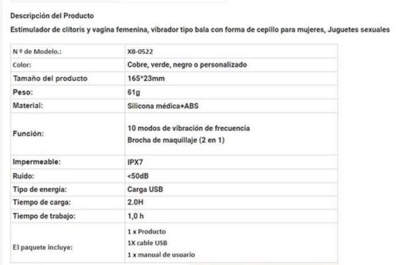 Estimulador y Vibrador Brocha Make Up: Innovación en Placer y Estilo - Imagen 10