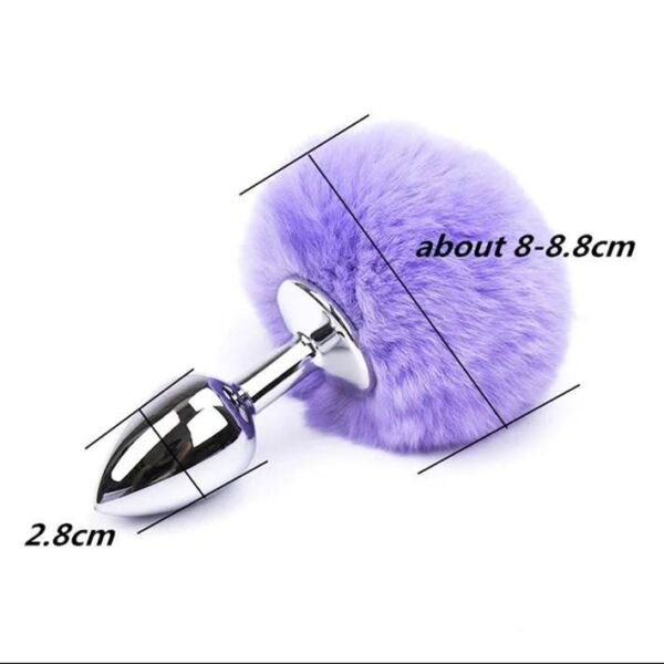 Discover the Elegance of the Metal Bunny Tail Anal Plug - Imagen 4