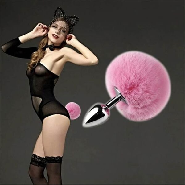 Discover the Elegance of the Metal Bunny Tail Anal Plug - Imagen 6