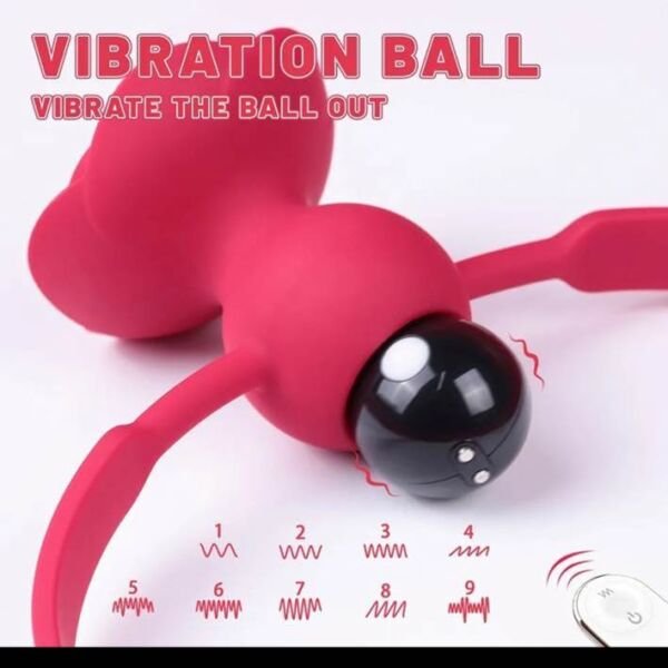 Rose Mouth Gag Ball Bdsm Rose Vibrador - Imagen 2
