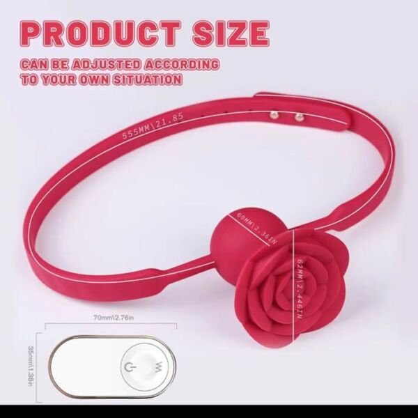 Rose Mouth Gag Ball Bdsm Rose Vibrador - Imagen 3