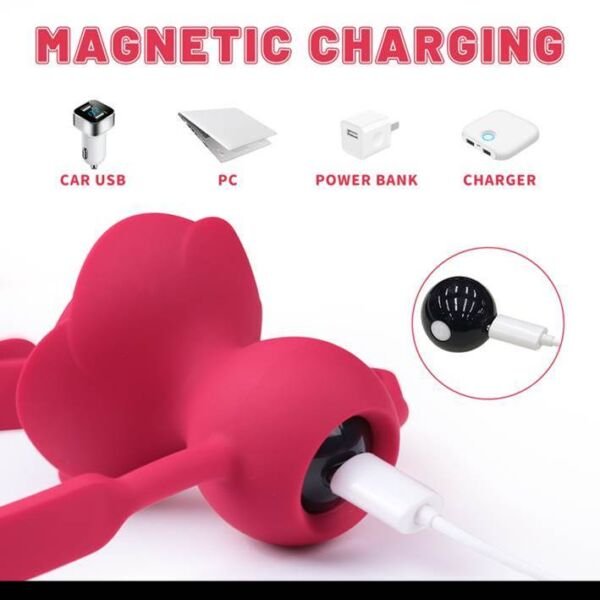 Rose Mouth Gag Ball Bdsm Rose Vibrador - Imagen 8